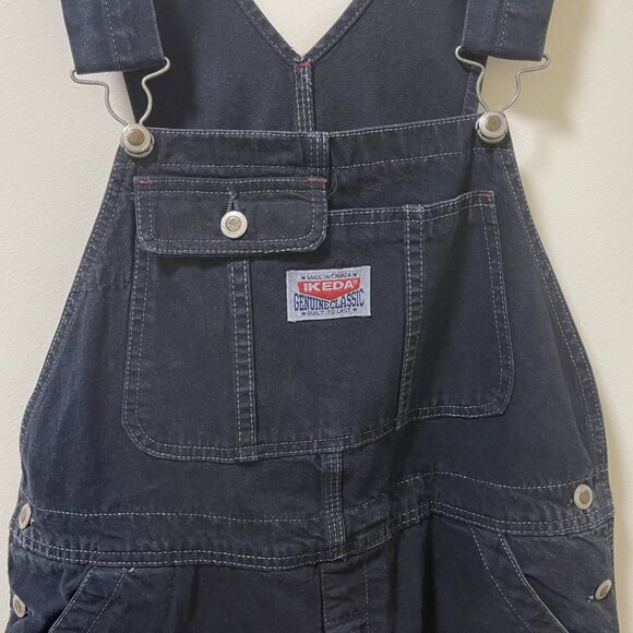 Ikeda Vintage Overall Shorts sz L - Picture 3 of 13